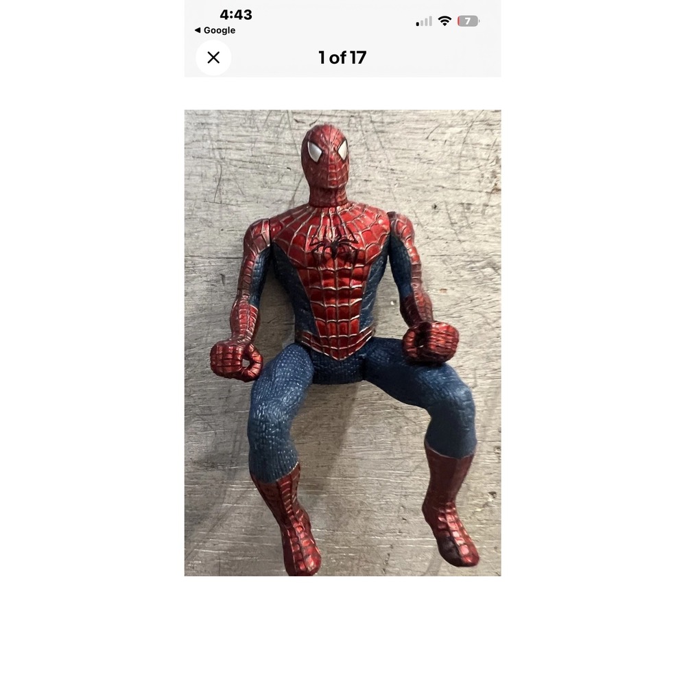 Marvel Spider-Man 2002 CPII Movie Action Figure Red Blue‎ Toy Biz Toy